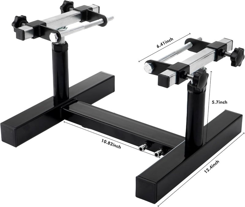 DEETI Heavy Duty Motorcycle Engine Stand, Adjustable Motorcycle Motor Stand for Car/Engine Repair, 1000 lb Capacity, Durable Steel Construction, Easy Assembly & 360° Rotation - Image 2